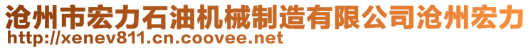 滄州市宏力石油機(jī)械制造有限公司滄州宏力