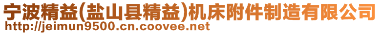 寧波精益(鹽山縣精益)機床附件制造有限公司