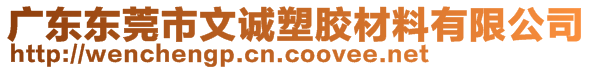 廣東東莞市文誠塑膠材料有限公司