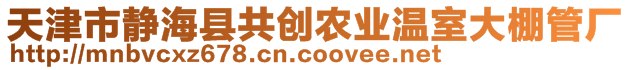 天津市靜?？h共創(chuàng)農(nóng)業(yè)溫室大棚管廠