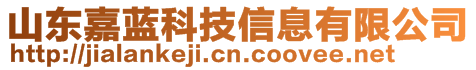 山東嘉藍(lán)科技信息有限公司