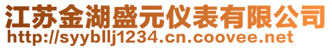 江蘇金湖盛元儀表有限公司