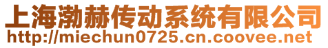 上海渤赫傳動(dòng)系統(tǒng)有限公司