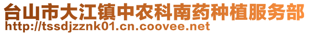 臺(tái)山市大江鎮(zhèn)中農(nóng)科南藥種植服務(wù)部