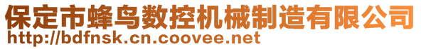 保定市蜂鳥(niǎo)數(shù)控機(jī)械制造有限公司