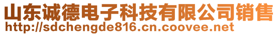 山東誠德電子科技有限公司銷售