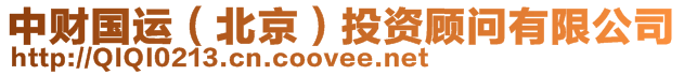 中財(cái)國(guó)運(yùn)（北京）投資顧問(wèn)有限公司