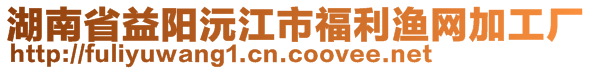 湖南省益陽沅江市福利漁網(wǎng)加工廠