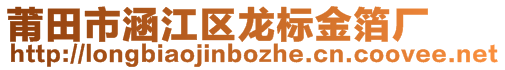 莆田市涵江區(qū)龍標(biāo)金箔廠