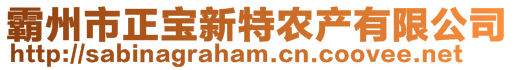 霸州市正宝新特农产有限公司