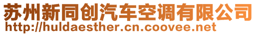 蘇州新同創(chuàng)汽車空調(diào)有限公司