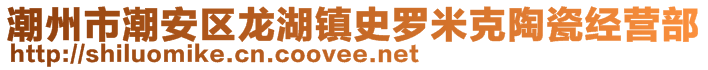 潮州市潮安區(qū)龍湖鎮(zhèn)史羅米克陶瓷經(jīng)營部