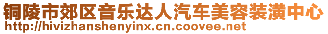 銅陵市郊區(qū)音樂達(dá)人汽車美容裝潢中心