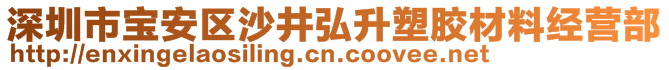 深圳市宝安区沙井弘升塑胶材料经营部