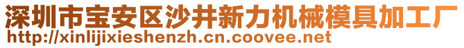 深圳市宝安区沙井新力机械模具加工厂