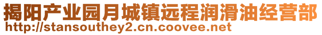 揭阳产业园月城镇远程润滑油经营部