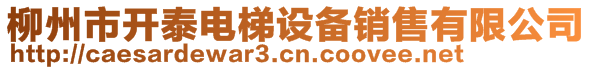 柳州市開(kāi)泰電梯設(shè)備銷售有限公司