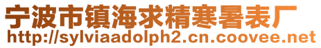 寧波市鎮(zhèn)海求精寒暑表廠