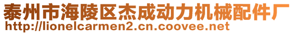 泰州市海陵区杰成动力机械配件厂