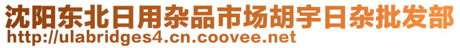 沈阳东北日用杂品市场胡宇日杂批发部