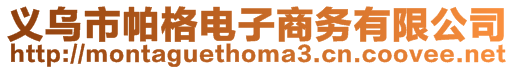義烏市帕格電子商務(wù)有限公司