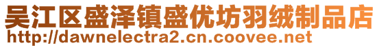 吳江區(qū)盛澤鎮(zhèn)盛優(yōu)坊羽絨制品店