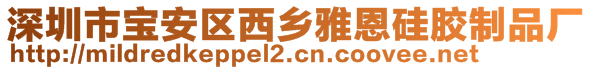 深圳市寶安區(qū)西鄉(xiāng)雅恩硅膠制品廠