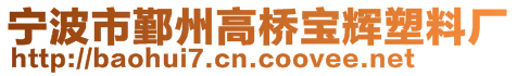 寧波市鄞州高橋?qū)気x塑料廠