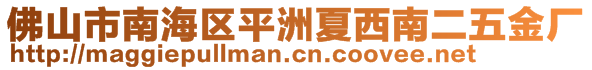 佛山市南海區(qū)平洲夏西南二五金廠