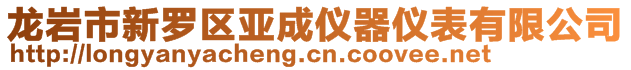 龍巖市新羅區(qū)亞成儀器儀表有限公司