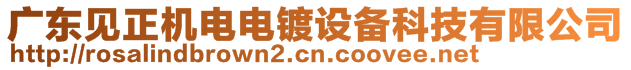 廣東見(jiàn)正機(jī)電電鍍?cè)O(shè)備科技有限公司