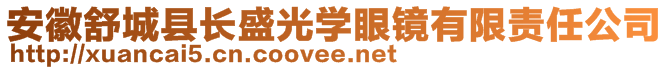 安徽舒城縣長盛光學(xué)眼鏡有限責(zé)任公司