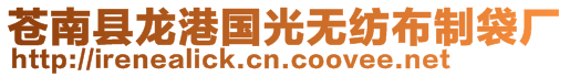 蒼南縣龍港國(guó)光無(wú)紡布制袋廠