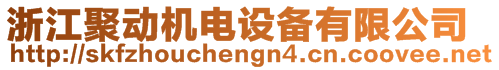 浙江聚動機(jī)電設(shè)備有限公司