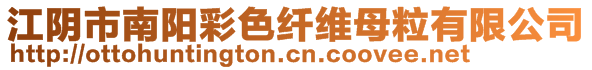 江陰市南陽彩色纖維母粒有限公司