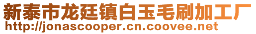 新泰市龍廷鎮(zhèn)白玉毛刷加工廠