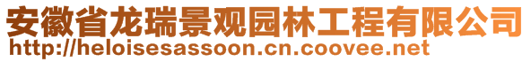 安徽省龍瑞景觀園林工程有限公司