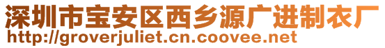 深圳市寶安區(qū)西鄉(xiāng)源廣進制衣廠