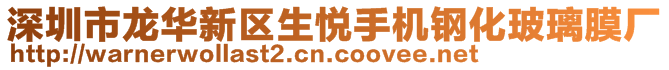 深圳市龍華新區(qū)生悅手機鋼化玻璃膜廠