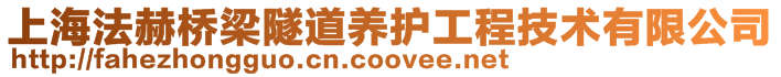 上海法赫桥梁隧道养护工程技术有限公司