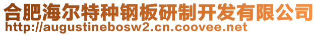 合肥海爾特種鋼板研制開發(fā)有限公司