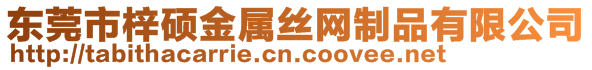 東莞市梓碩金屬絲網(wǎng)制品有限公司