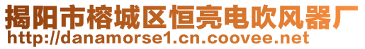 揭阳市榕城区恒亮电吹风器厂