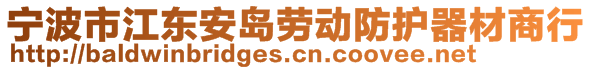 寧波市江東安島勞動(dòng)防護(hù)器材商行