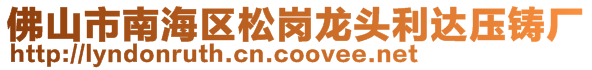 佛山市南海區(qū)松崗龍頭利達(dá)壓鑄廠