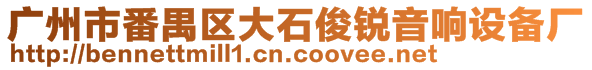 廣州市番禺區(qū)大石俊銳音響設備廠