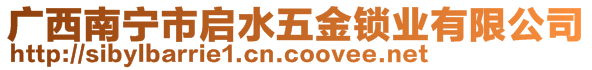 廣西南寧市啟水五金鎖業(yè)有限公司