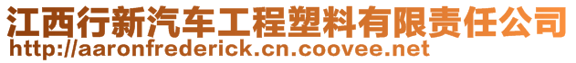 江西行新汽車工程塑料有限責任公司