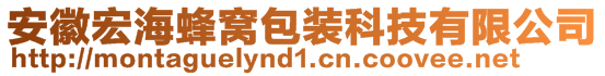 安徽宏海蜂窩包裝科技有限公司