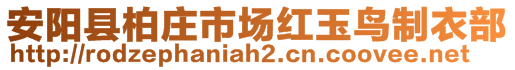 安陽(yáng)縣柏莊市場(chǎng)紅玉鳥(niǎo)制衣部